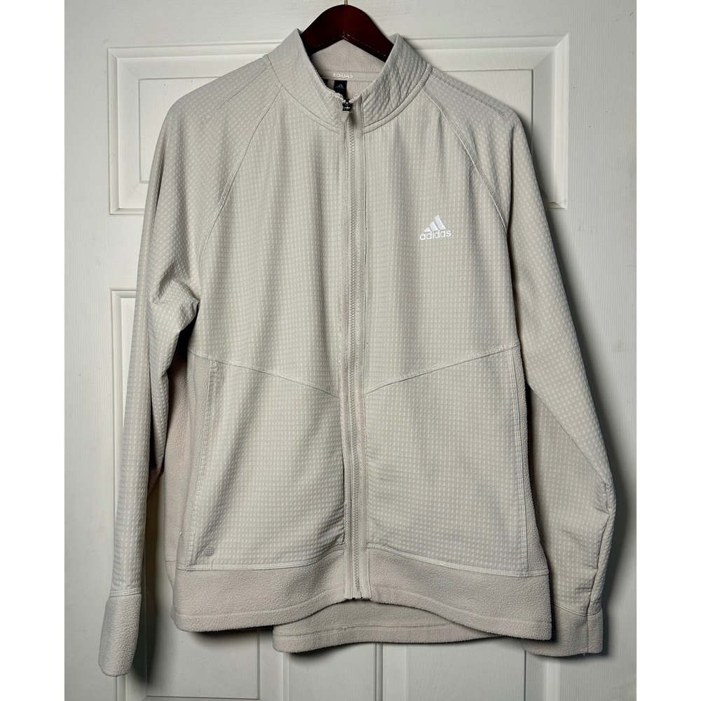 Adidas Statement Full Zip Jacket Ivory Men's Large Athleisure Gorpcore‎ "Sample"